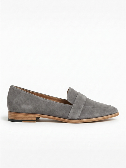 Women's Suede Flats with Cushioned Insole, All-Day Comfort Loafers