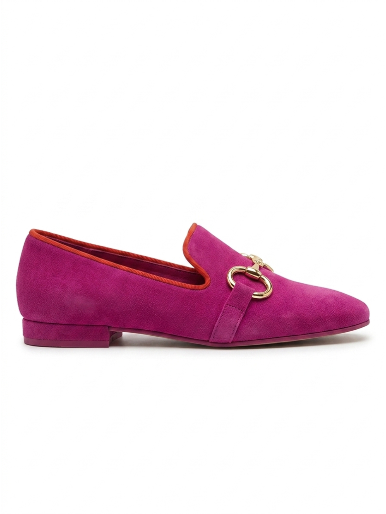 Women's Suede Slip-On Loafers Horsebit Buckle, Smart-Casual Wear