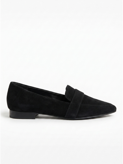 Women's Suede Flats with Cushioned Insole, All-Day Comfort Loafers