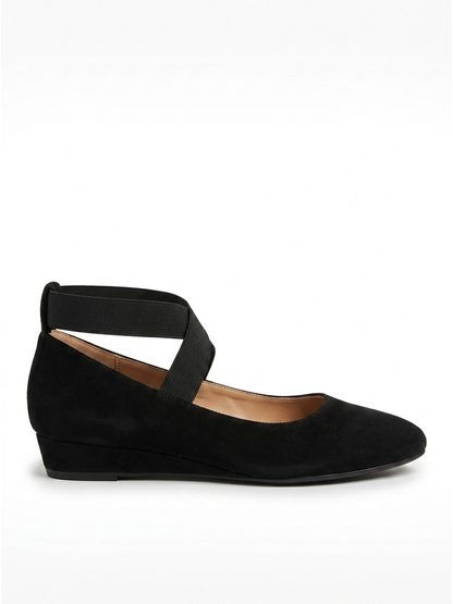 Women's Cushioned Orthopedic Flats, Suede Slip-On Comfort Shoes