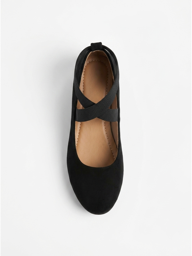 Women's Cushioned Orthopedic Flats, Suede Slip-On Comfort Shoes