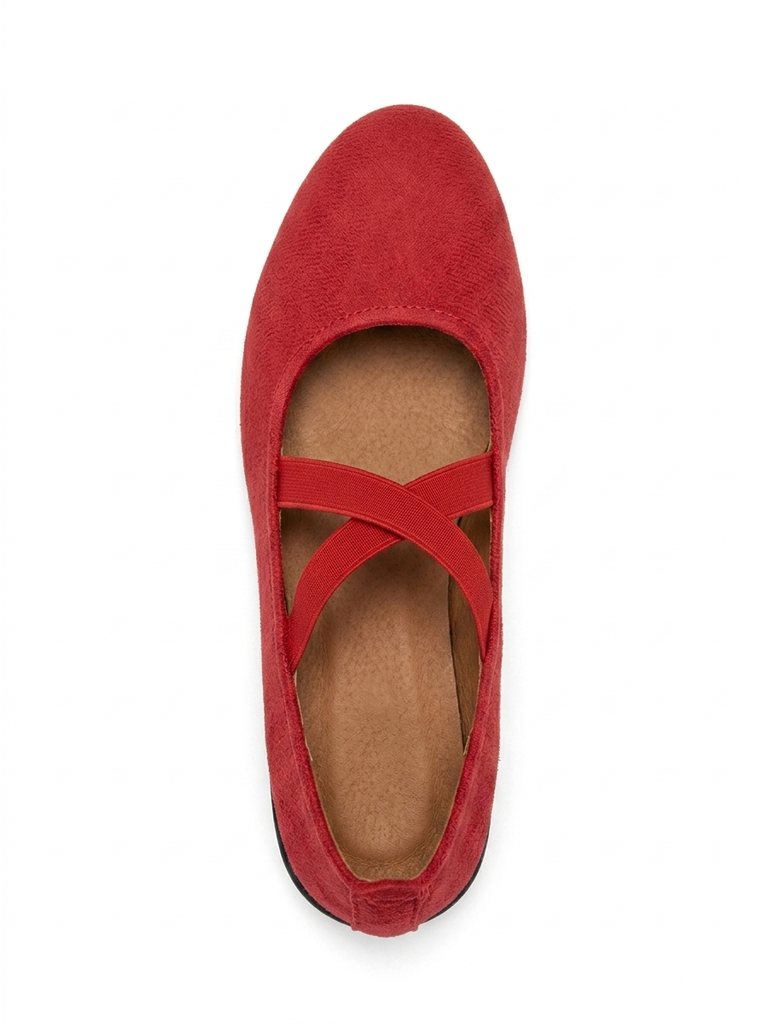 Women's Cushioned Orthopedic Flats, Suede Slip-On Comfort Shoes