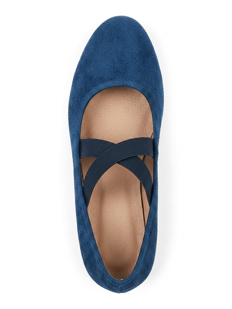 Women's Cushioned Orthopedic Flats, Suede Slip-On Comfort Shoes
