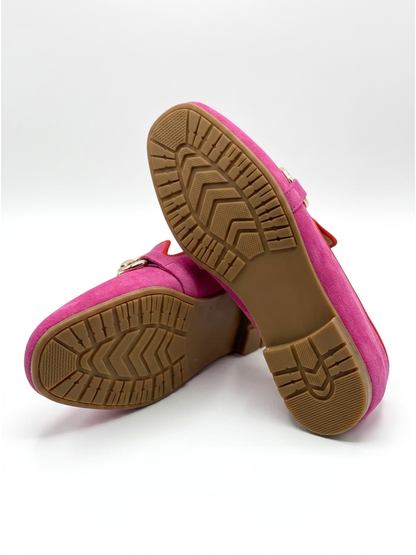 Women's Suede Slip-On Loafers Horsebit Buckle, Smart-Casual Wear