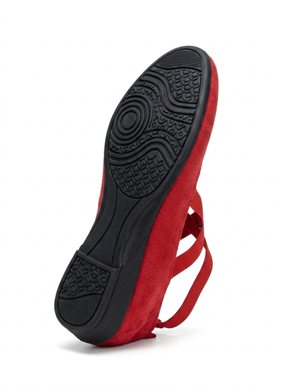 Women's Cushioned Orthopedic Flats, Suede Slip-On Comfort Shoes