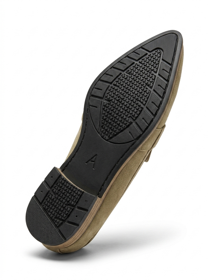 Women's Suede Flats with Cushioned Insole, All-Day Comfort Loafers