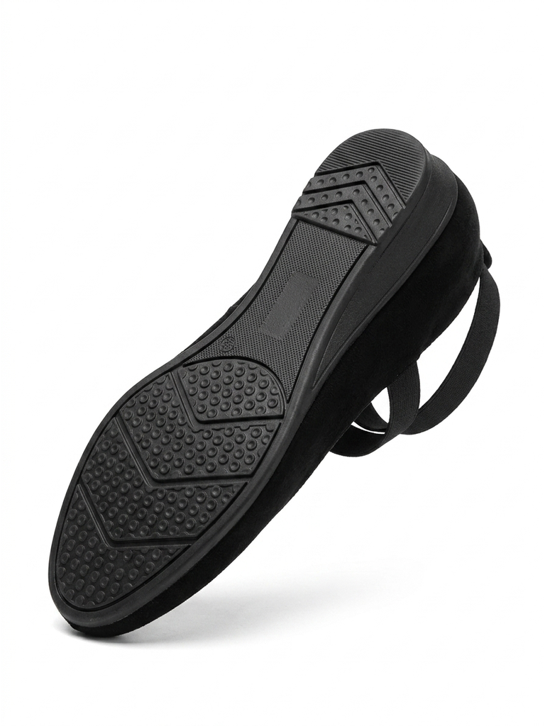 Women's Cushioned Orthopedic Flats, Suede Slip-On Comfort Shoes