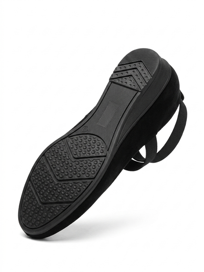 Women's Cushioned Orthopedic Flats, Suede Slip-On Comfort Shoes