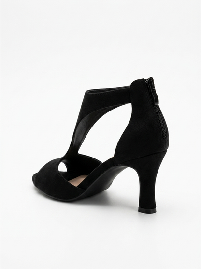 Comfortable Heels for Women, Arch Support Peep-Toe Block Heel