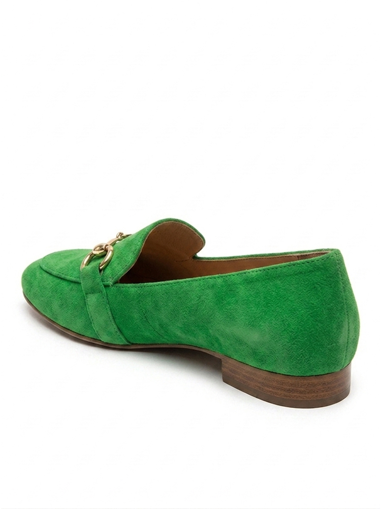 Women's Suede Slip-On Loafers Horsebit Buckle, Smart-Casual Wear