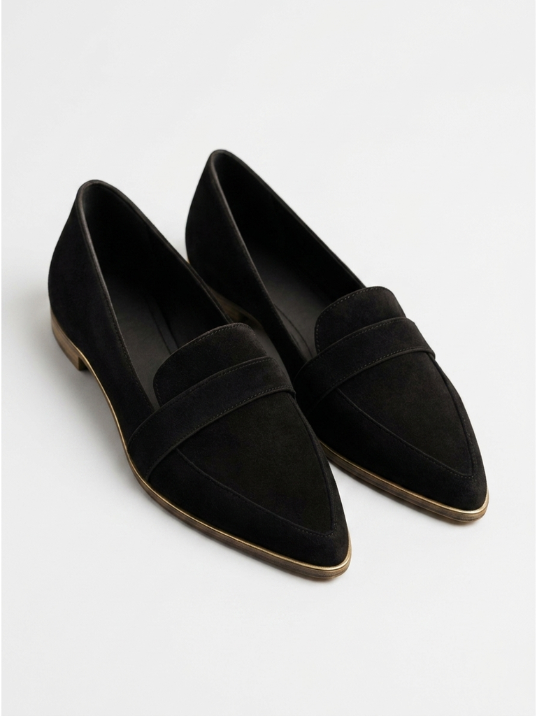 Women's Suede Flats with Cushioned Insole, All-Day Comfort Loafers