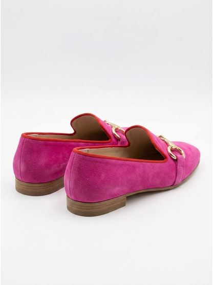 Women's Suede Slip-On Loafers Horsebit Buckle, Smart-Casual Wear