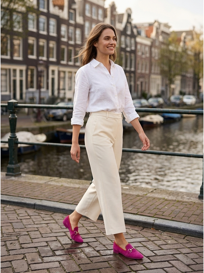 Women's Suede Slip-On Loafers Horsebit Buckle, Smart-Casual Wear