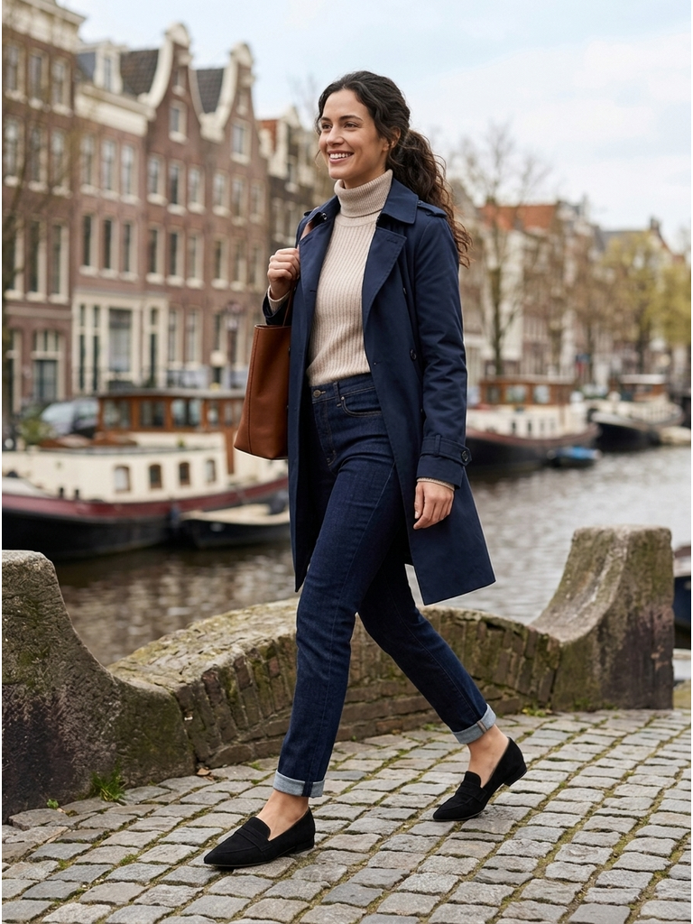 Women's Suede Flats with Cushioned Insole, All-Day Comfort Loafers