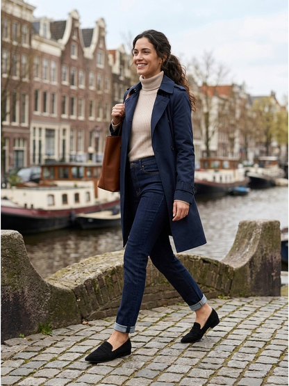 Women's Suede Flats with Cushioned Insole, All-Day Comfort Loafers