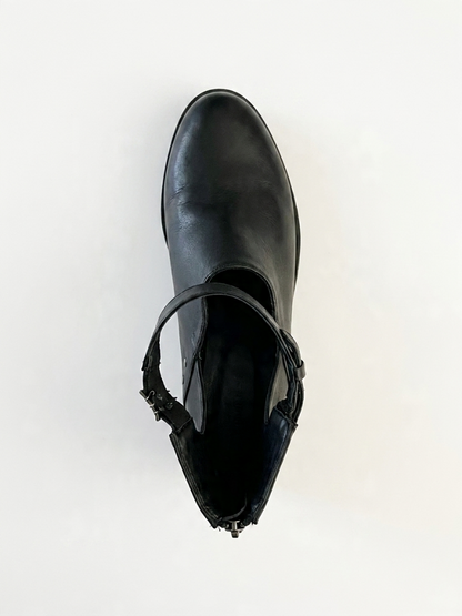 Women's Block Heel Booties, Side Zip, All-Day Comfort, Padded Insole